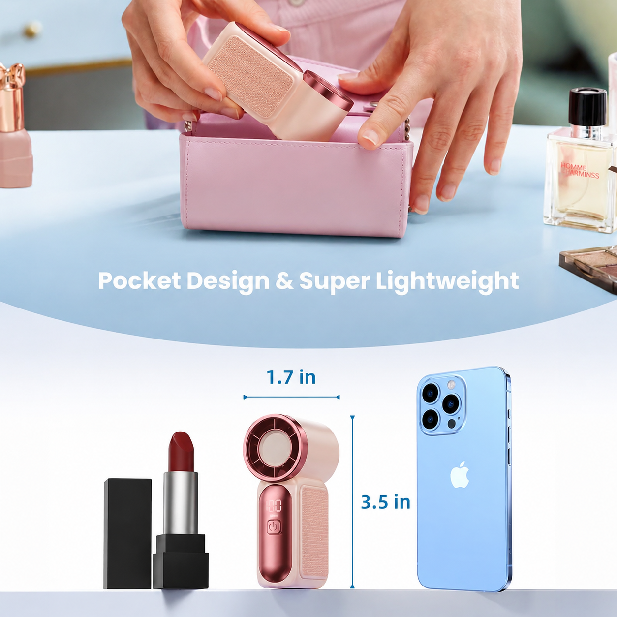 Smart Mini Fan With LED Display